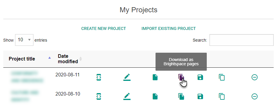 Download Brightspace pages Download Brightspace pages